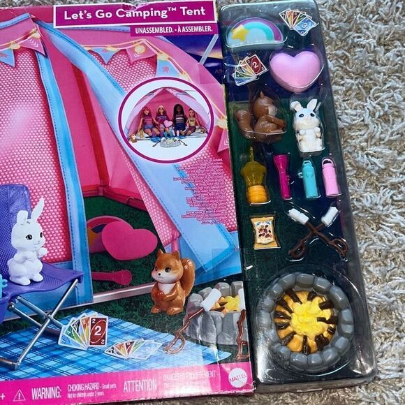 NIB Barbie Mattell Lets Go Camping Tent - Picture 3 of 10